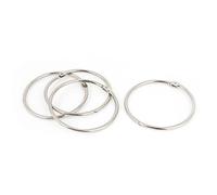 sourcingmap Lot de 4 reliures à anneaux pour album photo et livre Direct 80 mm en métal argenté