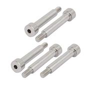Sourcingmap Lot de 5 boulons à douille hexagonale en acier inoxydable 304 8 mm Diamètre d'épaule 40 mm Filetage M6