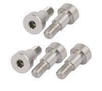 sourcingmap Lot de 5 boulons à douille hexagonale en acier inoxydable 304 - Diamètre de l'épaule : 10 mm - Longueur de l'épaule : 12 mm - Filetage M8