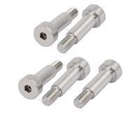 sourcingmap Lot de 5 boulons à douille hexagonale en acier inoxydable 304 - Diamètre de l'épaule : 10 mm - Longueur de l'épaule : 25 mm - Filetage M8