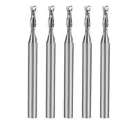 sourcingmap Lot de 5 fraises en carbure CNC à 2 cannelures pour acrylique, PVC, MDF et bois 1/8" Tige 2 mm x 8 mm