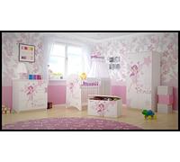 Sourcingmap Lot de 5 meubles de bébé - Lit bébé + Matelas + Armoire + Commode + Boîte à jouets (modèle 16)