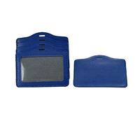 sourcingmap Lot de 5 porte-badges horizontaux en cuir synthétique Bleu