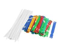 sourcingmap Lot de 50 Office école coloré en plastique Reliure 2 pièces Document Papier Attaches
