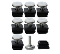 Sourcingmap Lot de 8 pieds de nivellement M8 30 x 30 mm