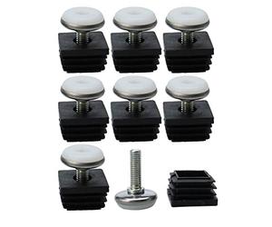 Sourcingmap Lot de 8 pieds de nivellement M8 30 x 30 mm