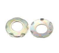 Sourcingmap M10 Diamètre Intérieur en acier au carbone dentelé conique à ressort Rondelle Bronze Tone 20 pcs