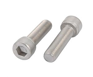 Sourcingmap M10 x 35 mm 1.25 mm Pitch en acier inoxydable 304 Hex Socket Head Cap Vis Boulons 2 pcs