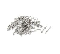 sourcingmap M2x25mm Inoxidable Acier Hex Prise moleté Casquette Vis Boulons Ecrou Set 50Pcs