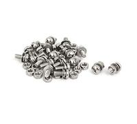 Sourcingmap M4 x 10 mm Acier inoxydable 304 Phillips Vis à tête cylindrique Écrou Rondelle W 20 Ensembles