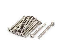 Sourcingmap M4 x 45 mm Acier inoxydable 316 Phillips Douille Poêle Tête machine Vis 15 pcs