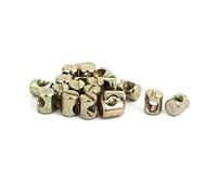 Sourcingmap M5 x 10 mm Jaune zinc plaqué Croix Cheville à fente Barrel Nuts 20 pcs
