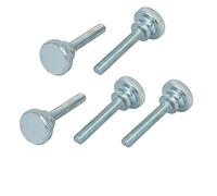 Sourcingmap M5 x 30 mm Plat Tête moletée Entièrement filetée Vis Boulons Fastener 5 pcs