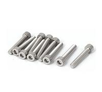 sourcingmap M5x 30mm 316métrique en acier inoxydable bouchon tête hexagonale Boulons attaches Lot de 10