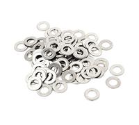 sourcingmap M5x10mmx0.5mm Rondelle Plate en Acier Inoxydable Rond pour Vis à Boulon 100Pcs