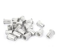 sourcingmap M6 x 15 mm Aluminium Tête plate Rivet Nuts Rivnut Insert River Lot de 20