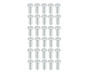 Sourcingmap M6 x 22 mm Rivet Vis à tête hexagonale Insert Écrou Post Plaqué nickel Lot de 30