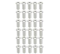 Sourcingmap M8 x 18 mm Rivet Vis à tête hexagonale Insert Écrou Post Plaqué nickel Lot de 30