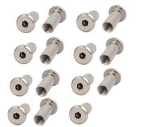 Sourcingmap® M8 x 22 mm 4,8 Grade en acier carbone Rivet Tête hexagonale Insert Écrous à portée sphérique 15 pcs