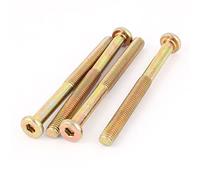 sourcingmap M8 x 90 mm Bouchon de vis et boulons à tête hexagonale et boulons 4 Bronze