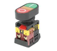 sourcingmap MARCHE-ARRÊT MARCHE ARRÊT Bouton Poussoir avec Lumière Indicateur interrupteur momentané AC 600V 10A