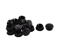 sourcingmap Montage encastré rond en plastique couvercle ouverture connecteur câble noir bouchons 14mm 16pcs