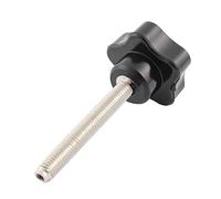 sourcingmap Noir M8 x 60 mm fileté mâle à vis sur le type étoile Tête de serrage Bouton Grip