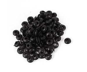 sourcingmap Passe Fil Caoutchouc Oeillet Passe Câble Double face anneau 4 mm Dia 100pcs