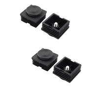 sourcingmap Pieds de Nivellement Meuble Réglable Pied Réglable Patin de meuble Jambe Pied de Table Chaise Base Protection Plancher Tube carré 50mm x 50mm set de 4pcs