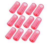sourcingmap Plante décorative en plastique Femme DIY Coiffure rouleau bigoudis Clips, rose - Lot de 12