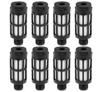 Sourcingmap Plastique pneumatique de silencieux d'échappement Air Line pour véhicule 1/8 PT Noir, 8 pcs