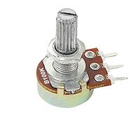 sourcingmap Potentiomètre rotatif conique linéaire 100K ohm 1/2W B100K