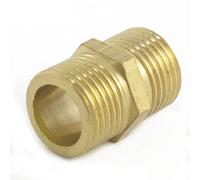 sourcingmap Raccord Laiton 1/2 "NPT à 1/2" NPT filetage mâle adaptateur couplage hydraulique connecteur mamelon