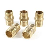 sourcingmap Raccord Laiton Adaptateur tuyau droit mâle G1/4 à mâle G1/4 5pcs