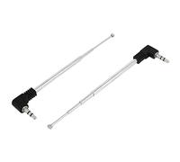 Sourcingmap Radio FM TV 4 Sections 3.5mm Audio Jack Antenne Télescopique 247mm 2PCS