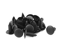 sourcingmap Rivet Plastique Agrafe Clip-Poussoir Pare-boue Pare-chocs de Voiture Longueur de 26mm 24 Pcs Noir