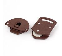 sourcingmap roulette porte coulissante placard armoire Marron Foncé en plastique 3,6 mm Mont Trou