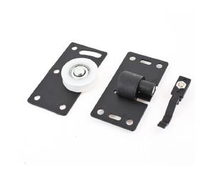 sourcingmap roulette porte coulissante placard armoire Rectangle Fer Noir 30 mm de Diamètre