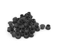 sourcingmap SKT-8 Plastique Serrure Verrouillage Trou Couvre Prise 8mm Panneau Diamètre 40 pièces Noir