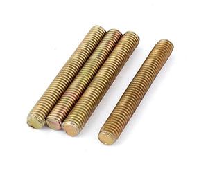 sourcingmap Tige Filetée M8x60mm Pas 1.25mm métal Tige filetée Bronze Tone 4pcs