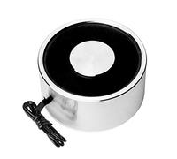 Sourcingmap Uxcell 24V DC 1400N 2.22lb Électro-aimant de levage Argenté Rond Aimant