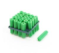 sourcingmap Vert 8 mm plastique prise murale pour la maçonnerie vis de fixation 25 pcs