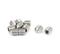 sourcingmap Vis Pointeau Conique pour Poignée de Porte Vis Sans Tête Hexagonale M10x12mm Acier Inoxydable 10 Pièces