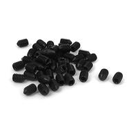 sourcingmap Vis Pointeau Conique pour Poignée de Porte Vis Sans Tête Hexagonale M4x 6mm 12.9 en alliage d'acier 50pcs