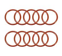 sourcingmap VMQ Lot de 10 joints toriques en silicone Diamètre extérieur 40 mm Diamètre intérieur 33 mm Largeur 3,5 mm Rouge