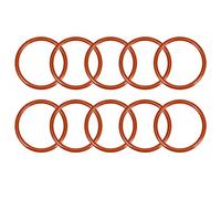 sourcingmap VMQ Lot de 10 joints toriques en silicone Rouge Diamètre extérieur 42 mm Diamètre intérieur 35,8 mm Largeur 3,1 mm