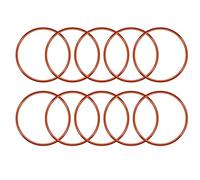 sourcingmap VMQ Lot de 10 joints toriques en silicone Rouge Diamètre extérieur 45 mm Diamètre intérieur 41,2 mm Largeur 1,9 mm