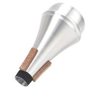 Sourdine droite de trompette en aluminium argenté, sourdine d'harmonie pour pratique silencieuse, sourdine de trompette portable légère pour les sessions silencieuses quotidiennes