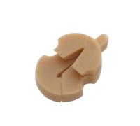 Sourdine en caoutchouc pour l'étude 1 Pc caoutchouc violon muet pratique Violino accessoires Instrument à cordes Silence silencieux Pour s'entraîner(Light Brown)