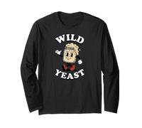 Sourdough Baker Wild Yeast Retro Cartoon Bread Making Manche Longue